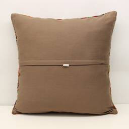 Handmade Kilim Pillow Cover 24x24, Rustic Home Decor - thumbnail 4
