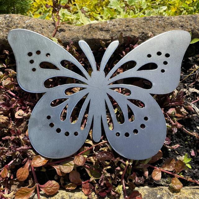 Metal Butterfly #3 - Laser Cut From 2mm Mild Steel Garden Silhouette/Sculpture Wall Art