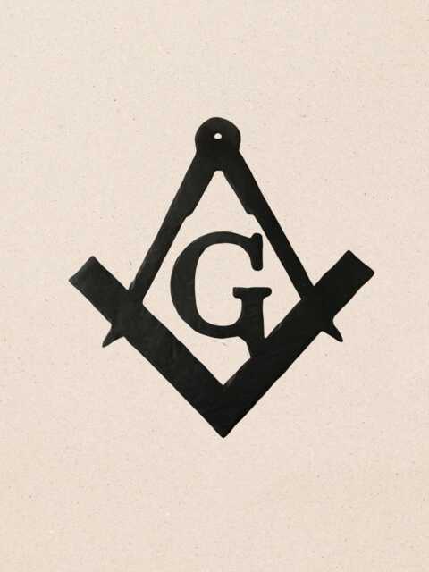 Freemason Square & Compass Metal Sign-Masonic Wall Art-Home Decor - image 1