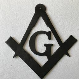 Freemason Square & Compass Metal Sign-Masonic Wall Art-Home Decor - thumbnail 2