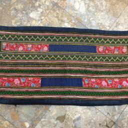 Vintage Handmade Tribal Hmong Embroidered Hemp Cotton Pillow Cover - thumbnail 4