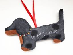 Silver Dapple Gift Dachshund Decor For Dog Lover Sausage Doc Cute Dog Hanging Wall Art Doxie Theme New Puppy Gift - thumbnail 1