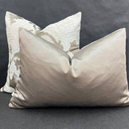 Sahco Mida Designer Beige Cream Abstract Contemporary Sofa Cushion Pillow Cover - thumbnail 3