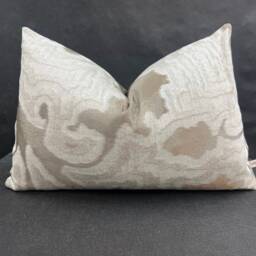 Sahco Mida Designer Beige Cream Abstract Contemporary Sofa Cushion Pillow Cover - thumbnail 4