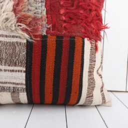 Turkish Kilim Pillow Cover Vintage Anatolian Home Decor - 20x20 Inch - thumbnail 2