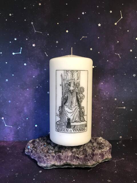 Queen Of Wands - Tarot Pillar Candle - image 1