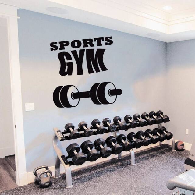 Gym Wall Decal Motivational Fitness Quote, Removable Vinyl Decor T780 - image 1