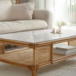 Smooth White Color Glass Table Top, Elegant Surface, Scratch-Resistant Layer, Scandinavian-style Top