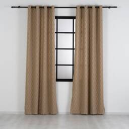 Mustard Yellow Pom Curtains - Custom Linen Look Drapes With Blackout Option - thumbnail 2