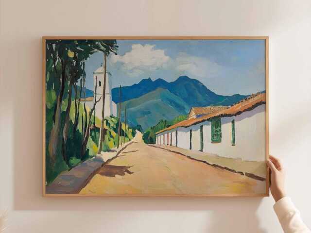 Bogota Colombia Art Print La Candelaria, South America Decor - image 1