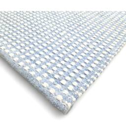 Hand Woven Sky Blue Rug - Modern Indoor-Outdoor Flatweave - thumbnail 3