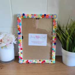 Colourful 3D Acrylic Flower Photo Frame 5 X 7 Inches - thumbnail 1