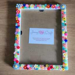 Colourful 3D Acrylic Flower Photo Frame 5 X 7 Inches - thumbnail 3