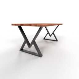 Handmade Steel Table Legs Industrial X-Frame Dining Base, N10 - thumbnail 2