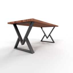 Handmade Steel Table Legs Industrial X-Frame Dining Base, N10 - thumbnail 3