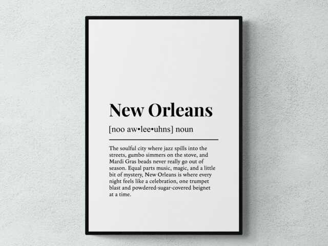 New Orleans Funny Definition Usa Gift Wall Art Print - image 1