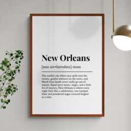 New Orleans Funny Definition Usa Gift Wall Art Print - thumbnail 2