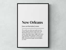 New Orleans Funny Definition Usa Gift Wall Art Print - thumbnail 1