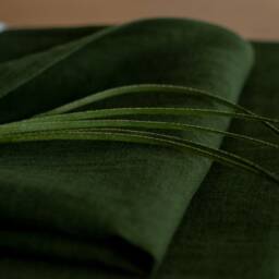 Forest Green Linen Bath Towel Set, Softened Pure - thumbnail 3