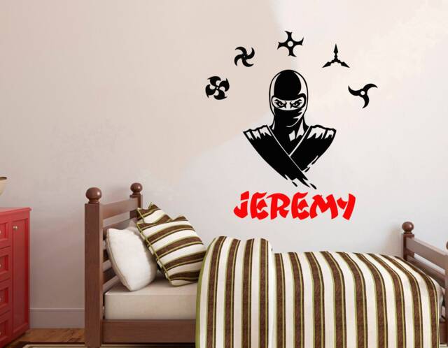 Personalized Ninja Wall Decal Custom Samurai Warrior Decor 4256 - image 1