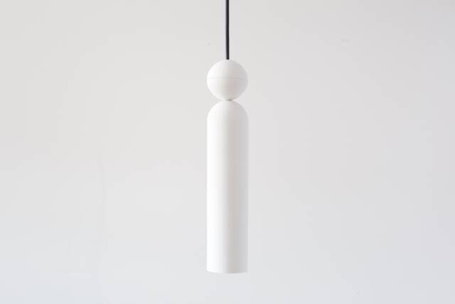 Handmade Plaster Cylinder Pendant Light Modern Minimalist Lighting - image 1