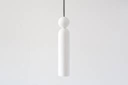 Handmade Plaster Cylinder Pendant Light Modern Minimalist Lighting - thumbnail 1