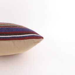 Vintage Turkish Kilim Pillow Cover Handwoven Wool Cushion, 16x16 - thumbnail 4