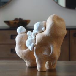 Handmade Chamotte Clay Sculpture Contemporary Art Object - thumbnail 2