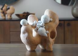 Handmade Chamotte Clay Sculpture Contemporary Art Object - thumbnail 1