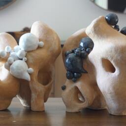 Handmade Chamotte Clay Sculpture Contemporary Art Object - thumbnail 4