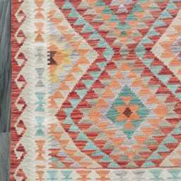 Handmade Wool Kilim Runner, Classic Artisan Afghan Turkish Persian Qashqai Moroccan Navajo Natural Flatweave Rug 250x92 cm - thumbnail 2
