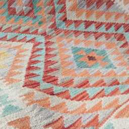 Handmade Wool Kilim Runner, Classic Artisan Afghan Turkish Persian Qashqai Moroccan Navajo Natural Flatweave Rug 250x92 cm - thumbnail 3
