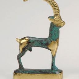 Handmade Brass Ibex Statue, Bronze Mountain Goat Sculpture, Wildlife Animal Figurine, Rustic Home Decor, Unique Gift - thumbnail 3