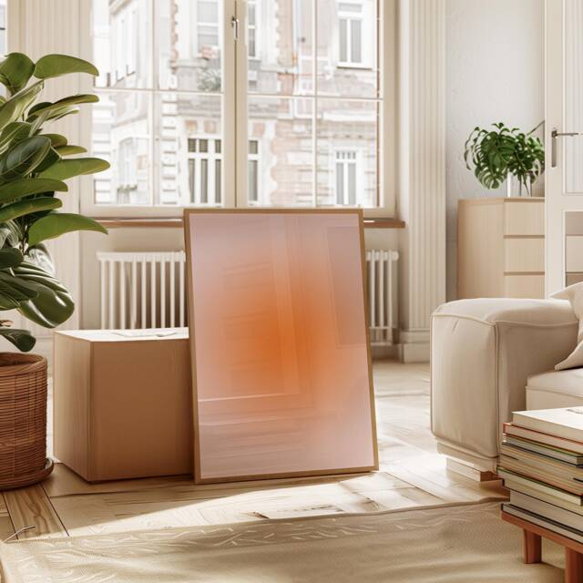 Orange Fade Aura Print Wall Art, Home Decor, Print, Trendy Modern Gallery Prints, Preppy 2565 - image 1