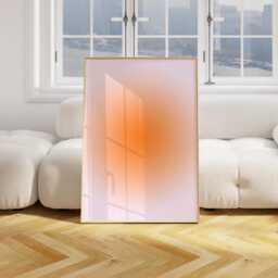 Orange Fade Aura Print Wall Art, Home Decor, Print, Trendy Modern Gallery Prints, Preppy 2565 - thumbnail 2