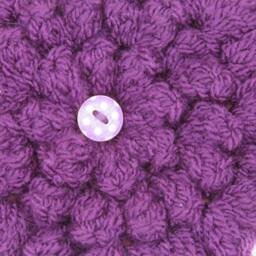 Purple Crochet Canvas Wall Hanging - thumbnail 2