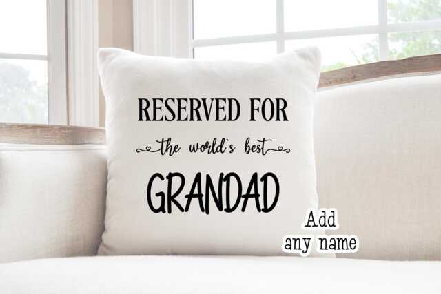Grandad Cushion, Reserved For Gift, Daddy Birthday Gift Dad - image 1