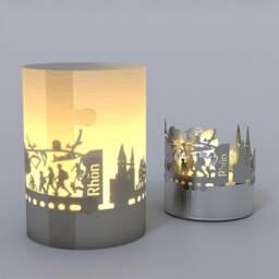 Rhon Skyline Shadow Play Candle - Spooky Halloween Silhouette - thumbnail 4
