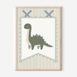 Personalised Dinosaur Prints. Perfect For A Playroom, Nursery Or Bedroom - Prints Only - thumbnail 2