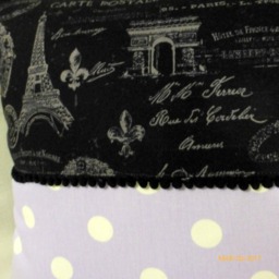Paris Pillow Cover Lavender, White & Black Accent - Girls Room Decor - thumbnail 2