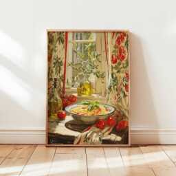 Pasta Poster, Italian Food Print, Kitchen Wall Art, Shapes Decor, Culinary Cooking Art Chart - thumbnail 1