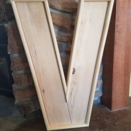 Large Rustic Wood Letter, 30 Inch Stained Initial, Wall Decor - thumbnail 3