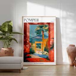 Pompeii Travel Poster Vintage Italian Wall Art - thumbnail 3