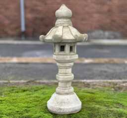 Concrete Pagoda Sculpture Stone Lantern Statue Cement Japanese Ornament Zen Garden Decor Pagoda Lover Gift Front Door Art