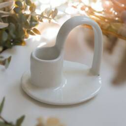 Ceramic Glazed Candle Holders, Rustic Charm , Cosy Home Decor, Shelf Styling - thumbnail 1