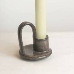 Ceramic Glazed Candle Holders, Rustic Charm , Cosy Home Decor, Shelf Styling - thumbnail 2