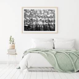 Mackinac Island Beach Grass Print Black & White Nautical Photo - thumbnail 3