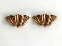 Elegant Brass Half Flower Wall Sconce - Handmade Modern Light, Italian Lamp
