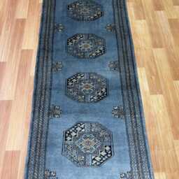 2x6 Gray Color Bokhara Rug - Runner Hallway Luxury Bukhara Fine Quality Woolen Afghan - thumbnail 3
