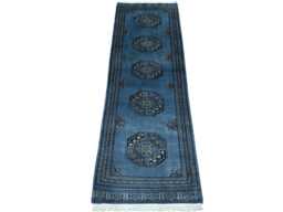 2x6 Gray Color Bokhara Rug - Runner Hallway Luxury Bukhara Fine Quality Woolen Afghan - thumbnail 1